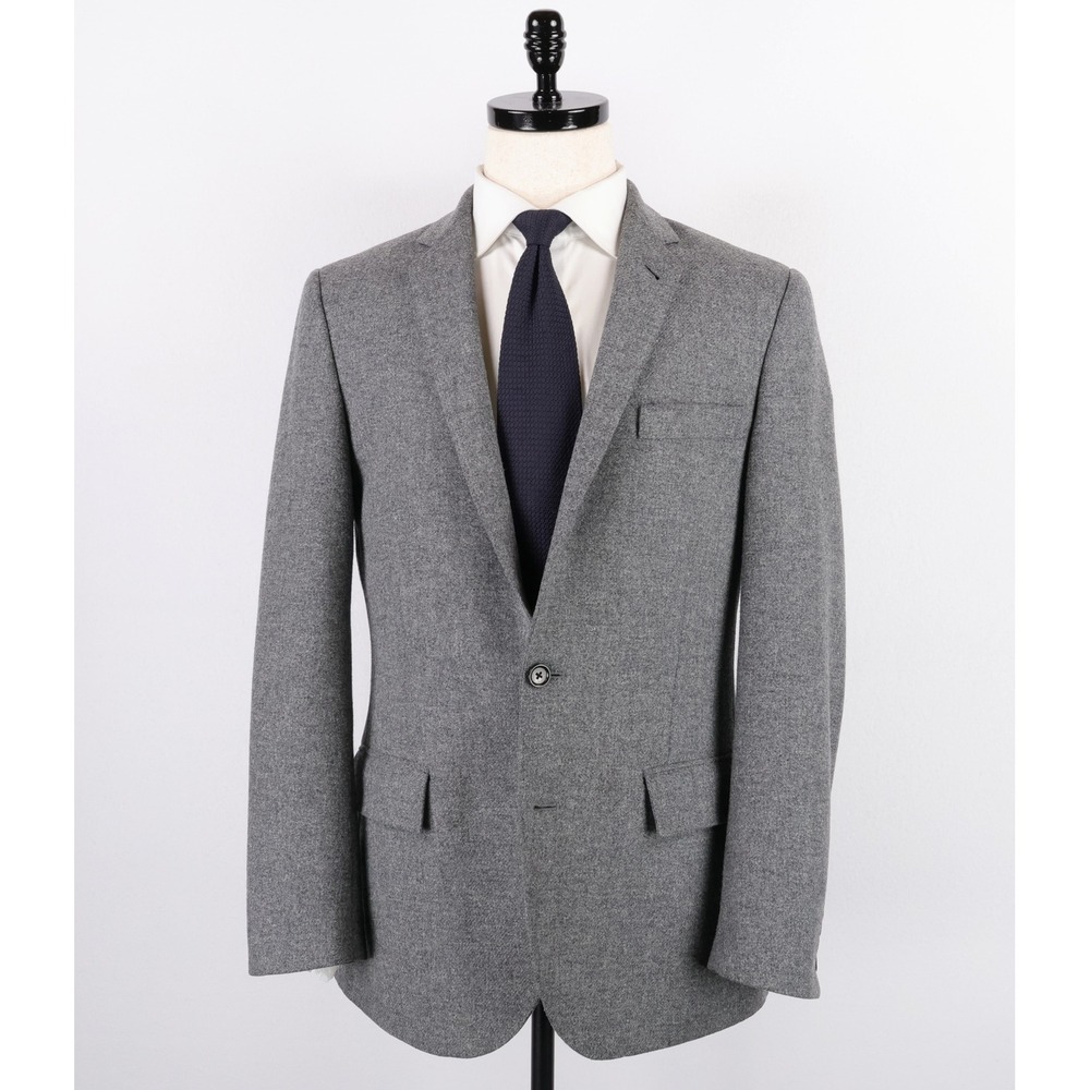 J. Crew Ludlow Jacket Blazer Size 38R Grey Yorkshire Moon Tweed Wool Sport Coat